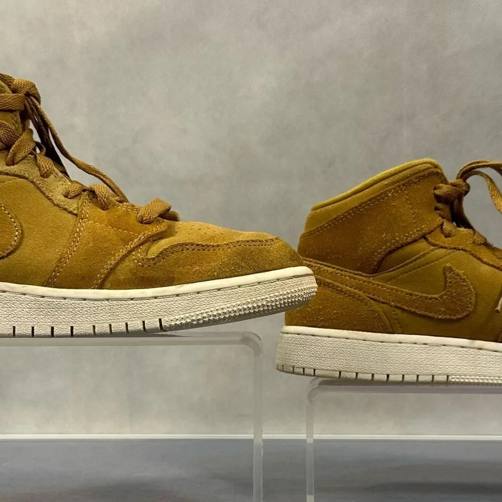 Nike Air Jordan 1 Mid Golden Harvest Youth Shoes Size 4Y